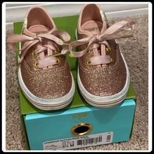 Little Kid's Keds x kate spade new york Champion Glitter Gold Sneaker Toddler